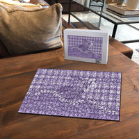 Purple Hawaii Palaka Cowboy Turtle Puzzle Hawaiian Paniolo Puakenikeni Maile Lei DT05 - Polynesian Pride