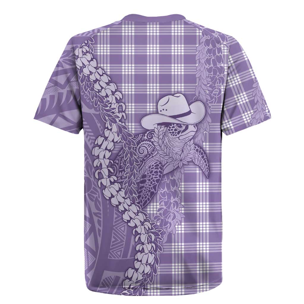 Purple Hawaii Palaka Cowboy Turtle Rugby Jersey Hawaiian Paniolo Puakenikeni Maile Lei DT05 - Polynesian Pride