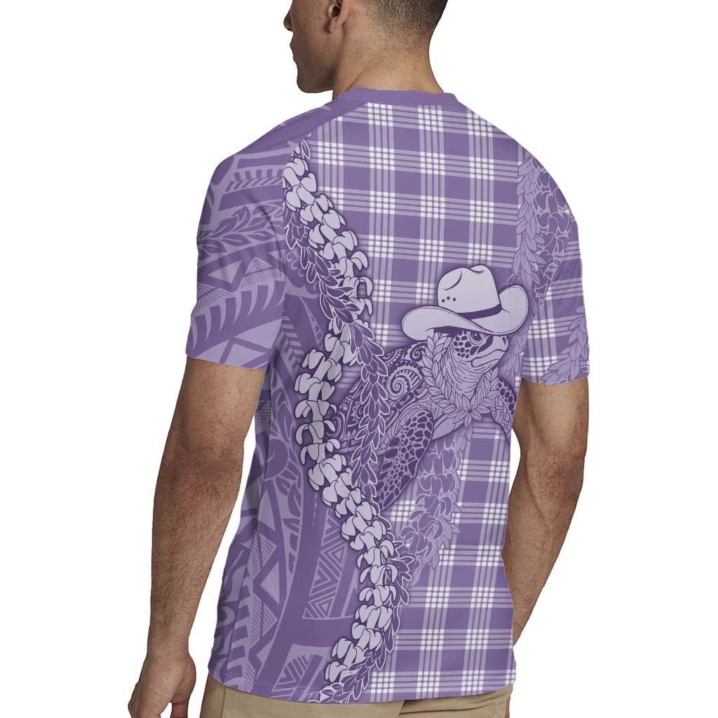 Purple Hawaii Palaka Cowboy Turtle Rugby Jersey Hawaiian Paniolo Puakenikeni Maile Lei DT05 - Polynesian Pride