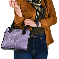 Purple Hawaii Palaka Cowboy Turtle Shoulder Handbag Hawaiian Paniolo Puakenikeni Maile Lei DT05 - Polynesian Pride