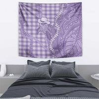 Purple Hawaii Palaka Cowboy Turtle Tapestry Hawaiian Paniolo Puakenikeni Maile Lei DT05 - Polynesian Pride