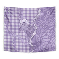 Purple Hawaii Palaka Cowboy Turtle Tapestry Hawaiian Paniolo Puakenikeni Maile Lei DT05 - Polynesian Pride