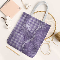 Purple Hawaii Palaka Cowboy Turtle Tote Bag Hawaiian Paniolo Puakenikeni Maile Lei DT05 White Strap One Size Purple - Polynesian Pride