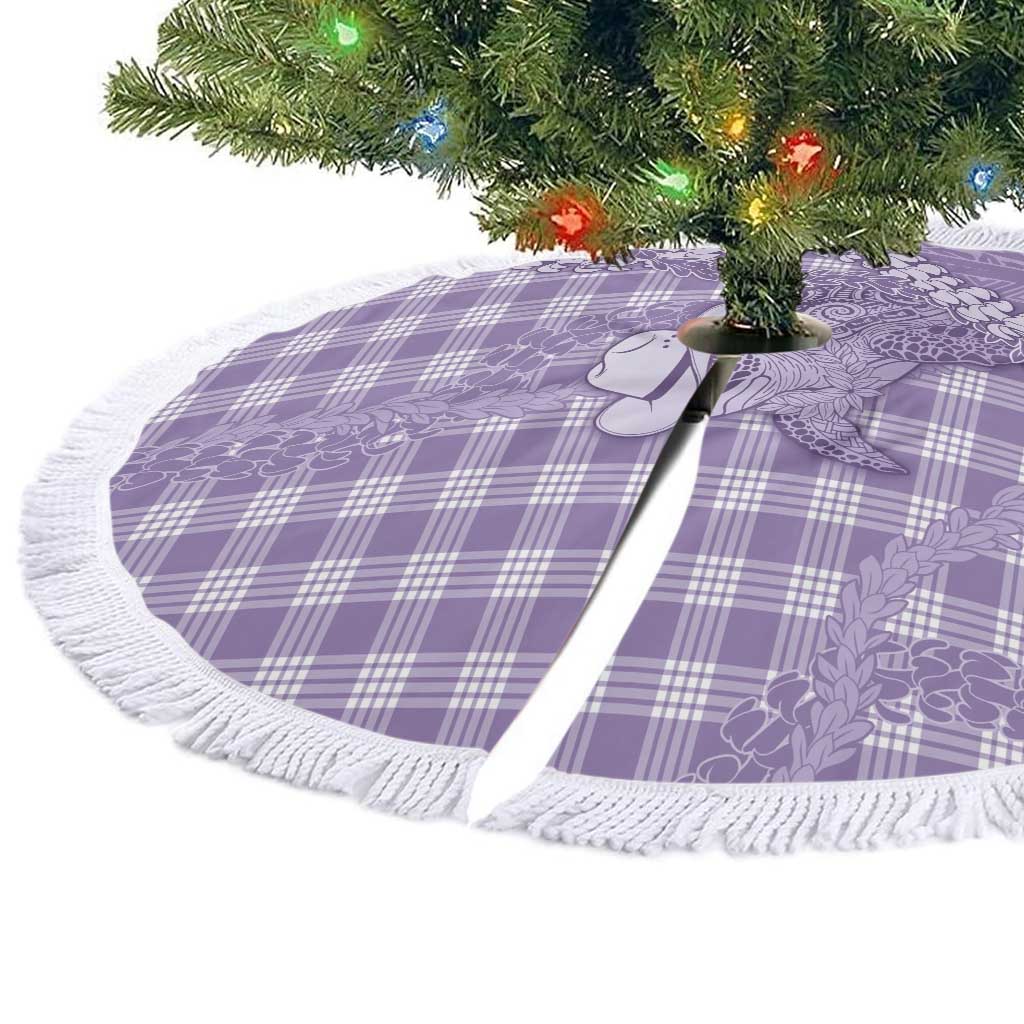 Purple Hawaii Palaka Cowboy Turtle Tree Skirt Hawaiian Paniolo Puakenikeni Maile Lei DT05 - Polynesian Pride
