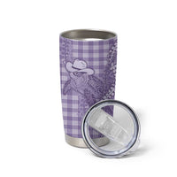 Purple Hawaii Palaka Cowboy Turtle Tumbler Cup Hawaiian Paniolo Puakenikeni Maile Lei DT05 - Polynesian Pride