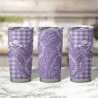 Purple Hawaii Palaka Cowboy Turtle Tumbler Cup Hawaiian Paniolo Puakenikeni Maile Lei DT05 - Polynesian Pride