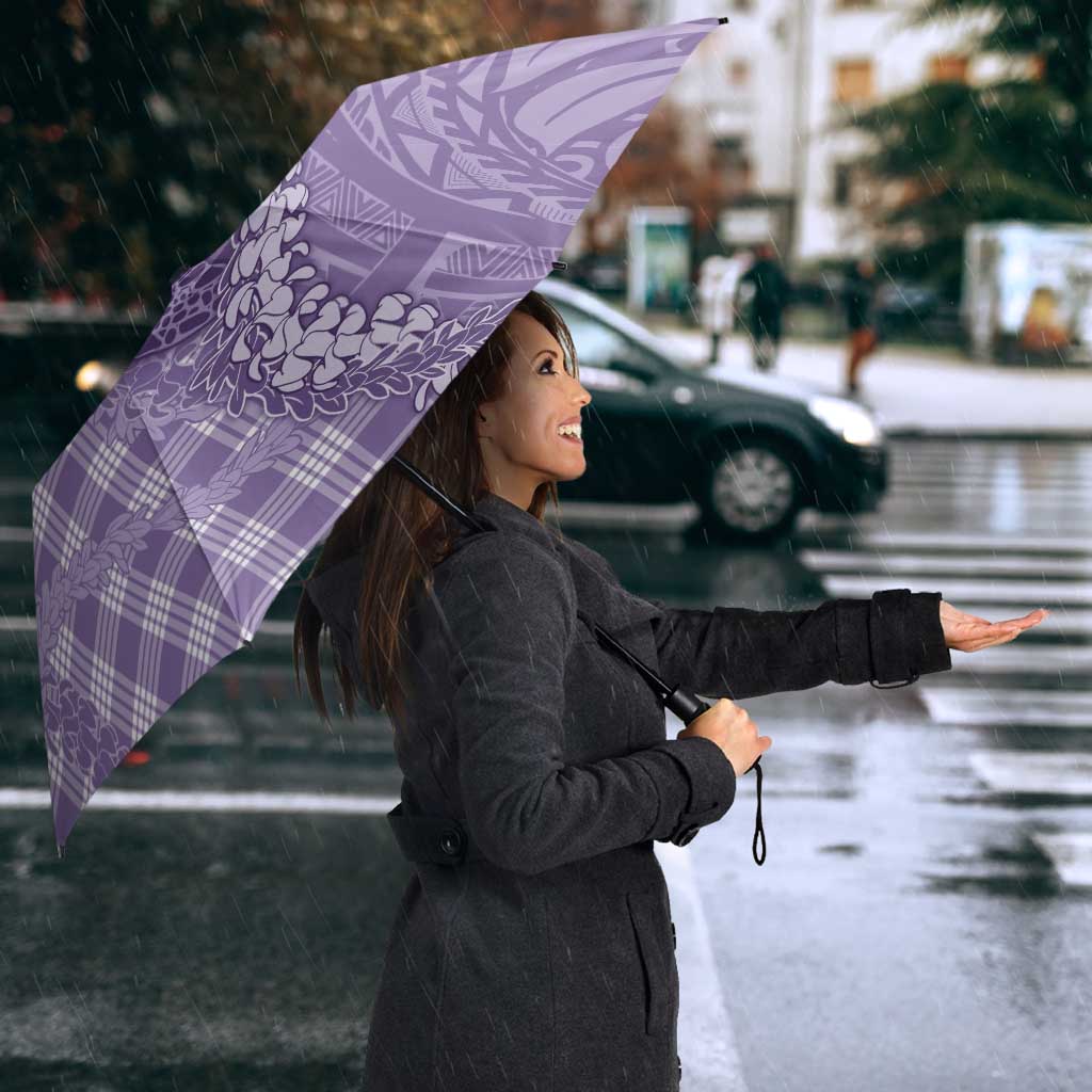 Purple Hawaii Palaka Cowboy Turtle Umbrella Hawaiian Paniolo Puakenikeni Maile Lei DT05 - Polynesian Pride