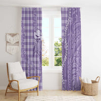 Purple Hawaii Palaka Cowboy Turtle Window Curtain Hawaiian Paniolo Puakenikeni Maile Lei DT05 - Polynesian Pride
