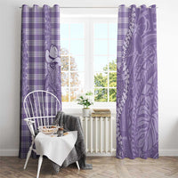Purple Hawaii Palaka Cowboy Turtle Window Curtain Hawaiian Paniolo Puakenikeni Maile Lei DT05 - Polynesian Pride