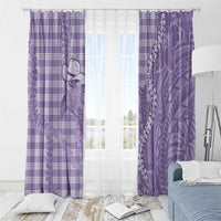 Purple Hawaii Palaka Cowboy Turtle Window Curtain Hawaiian Paniolo Puakenikeni Maile Lei DT05 - Polynesian Pride