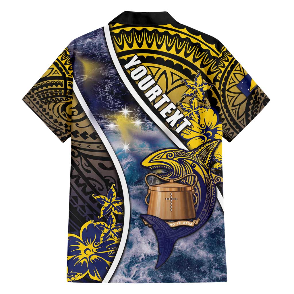 Personalised Tokelau Family Matching Puletasi and Hawaiian Shirt National Badge Waves Style DT05 - Polynesian Pride