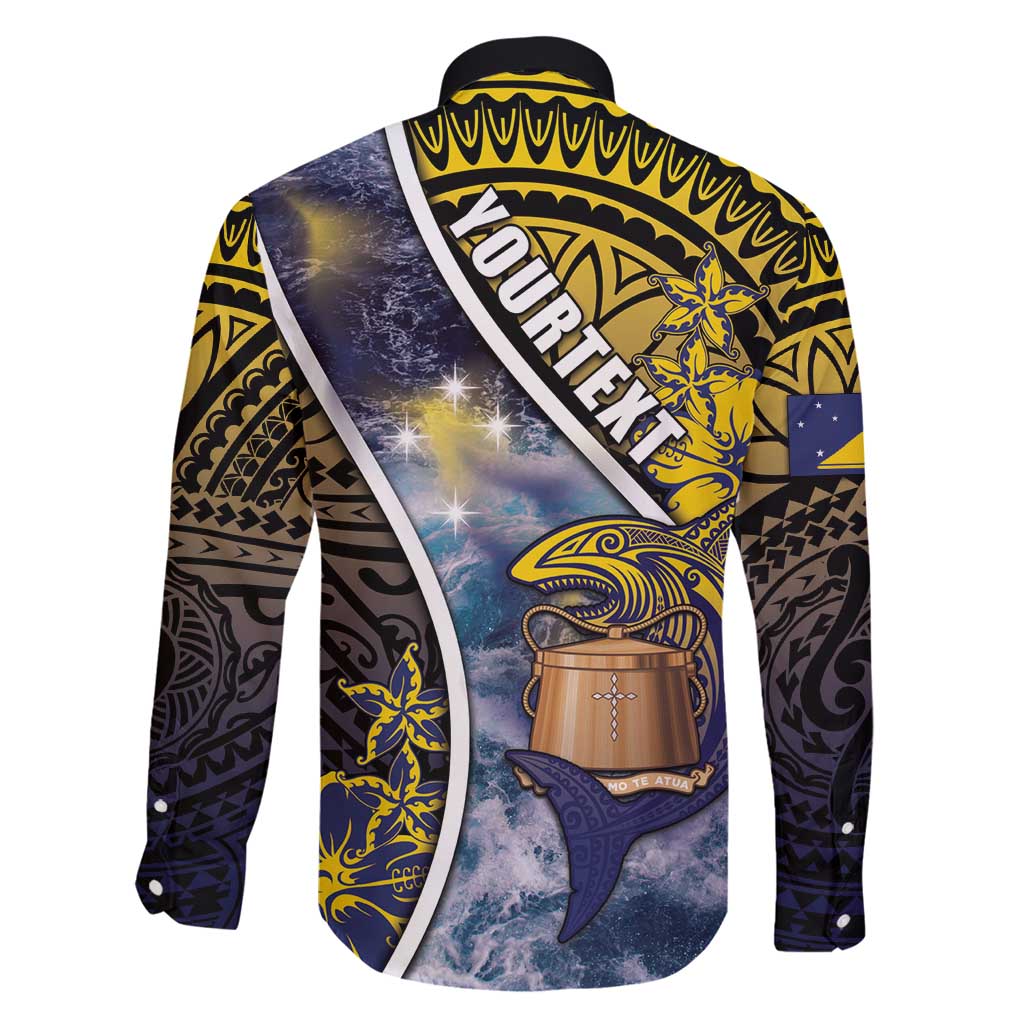Personalised Tokelau Family Matching Puletasi and Hawaiian Shirt National Badge Waves Style DT05 - Polynesian Pride