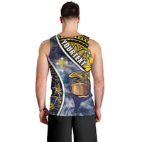 Personalised Tokelau Men Tank Top National Badge Waves Style DT05 - Polynesian Pride