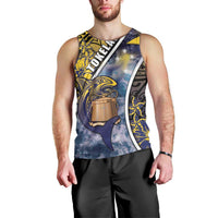Personalised Tokelau Men Tank Top National Badge Waves Style DT05 - Polynesian Pride