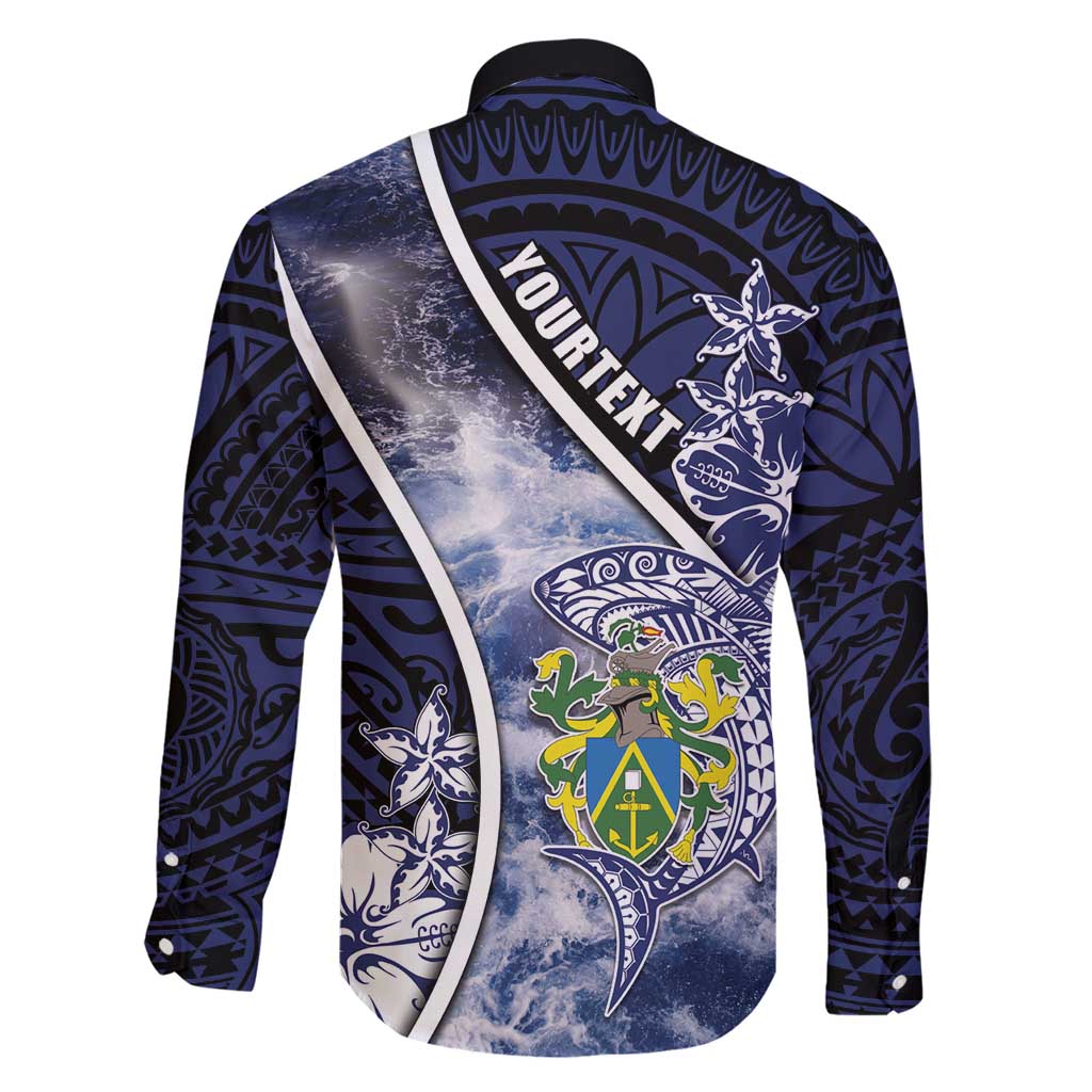 Personalised Pitcairn Islands Family Matching Puletasi and Hawaiian Shirt Coat Of Arms Waves Style DT05 - Polynesian Pride