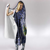 Pitcairn Islands Hooded Blanket Coat Of Arms Waves Style DT05 - Polynesian Pride