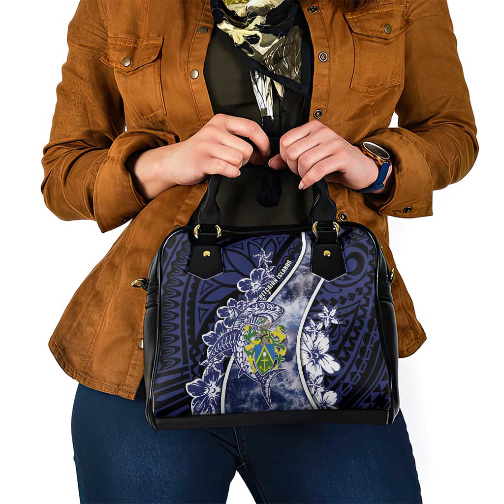 Pitcairn Islands Shoulder Handbag Coat Of Arms Waves Style