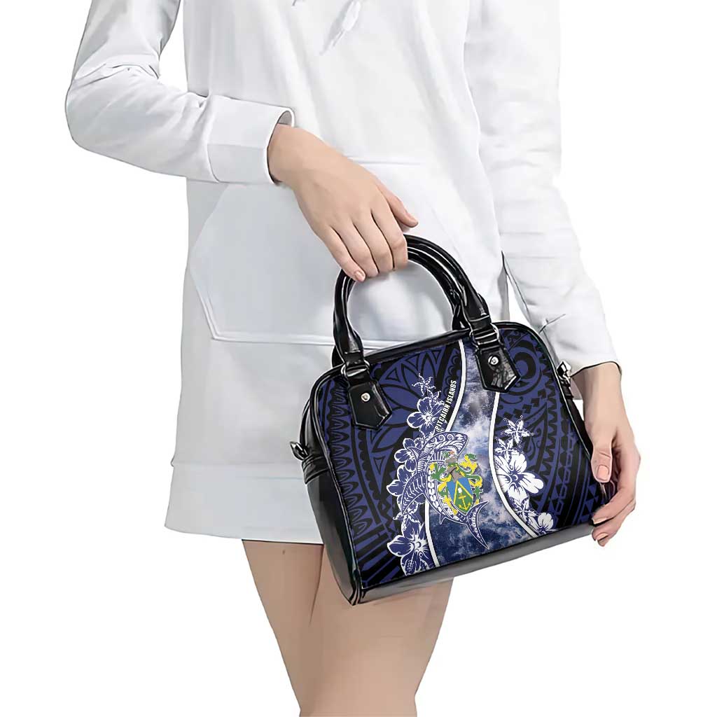 Pitcairn Islands Shoulder Handbag Coat Of Arms Waves Style