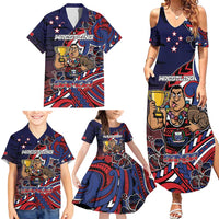 Personalised Samoa Wrestling Family Matching Summer Maxi Dress and Hawaiian Shirt Polynesian Warrior Funny Style DT05 - Polynesian Pride