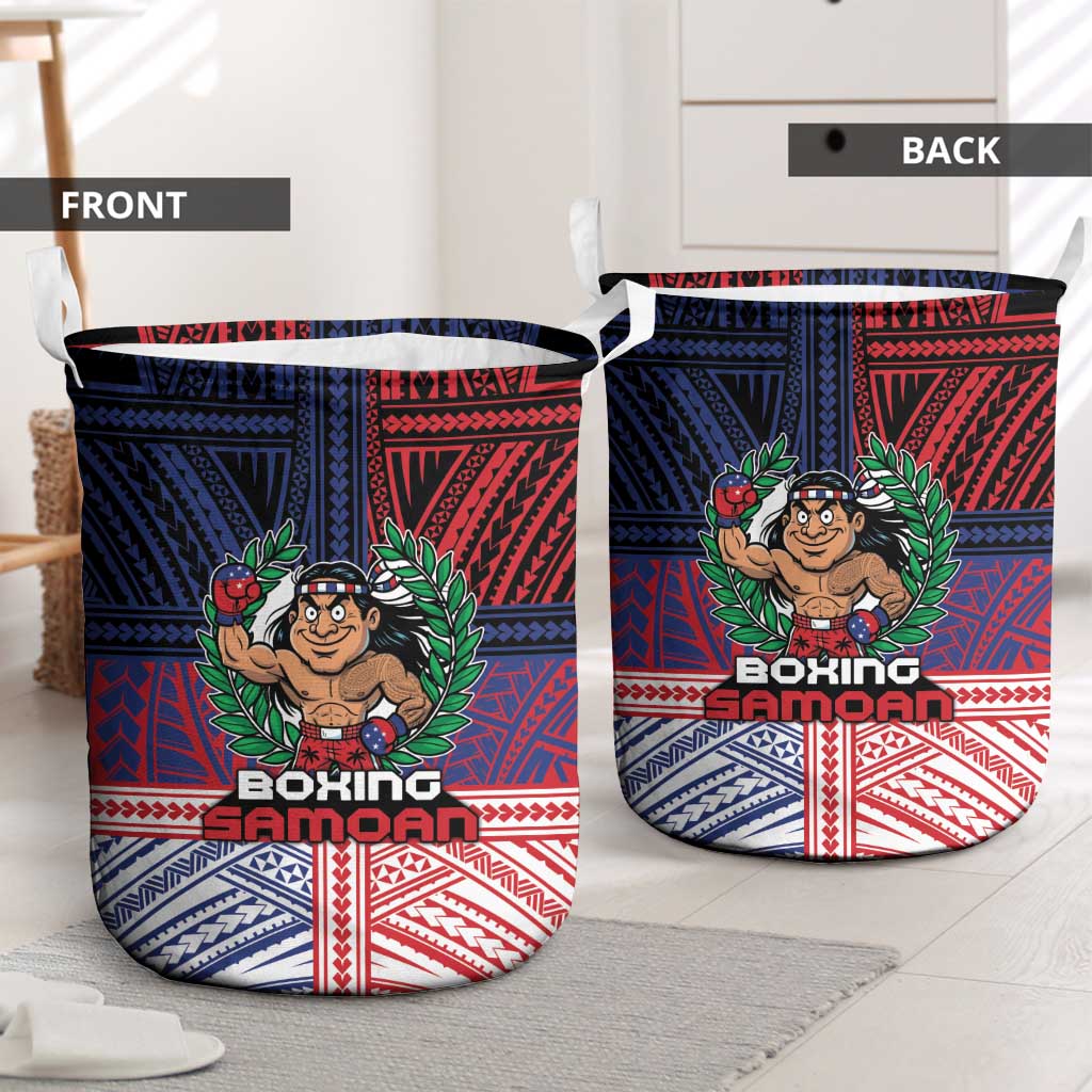 Samoa Boxing Laundry Basket Samoan Boxer Funny Style - Polynesian Pride