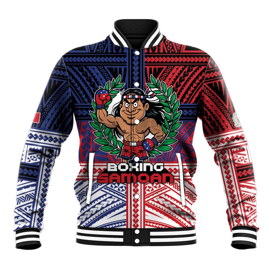 Personalised Samoa Boxing Baseball Jacket Samoan Boxer Funny Style - Polynesian Pride