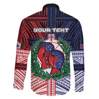 Personalised Samoa Boxing Family Matching Long Sleeve Bodycon Dress and Hawaiian Shirt Samoan Boxer Funny Style DT05 - Polynesian Pride
