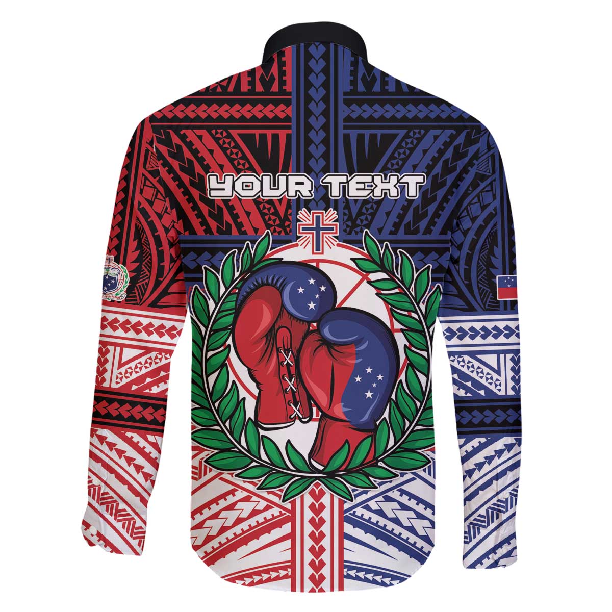 Personalised Samoa Boxing Family Matching Off The Shoulder Long Sleeve Dress and Hawaiian Shirt Samoan Boxer Funny Style DT05 - Polynesian Pride
