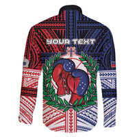 Personalised Samoa Boxing Family Matching Off The Shoulder Long Sleeve Dress and Hawaiian Shirt Samoan Boxer Funny Style DT05 - Polynesian Pride