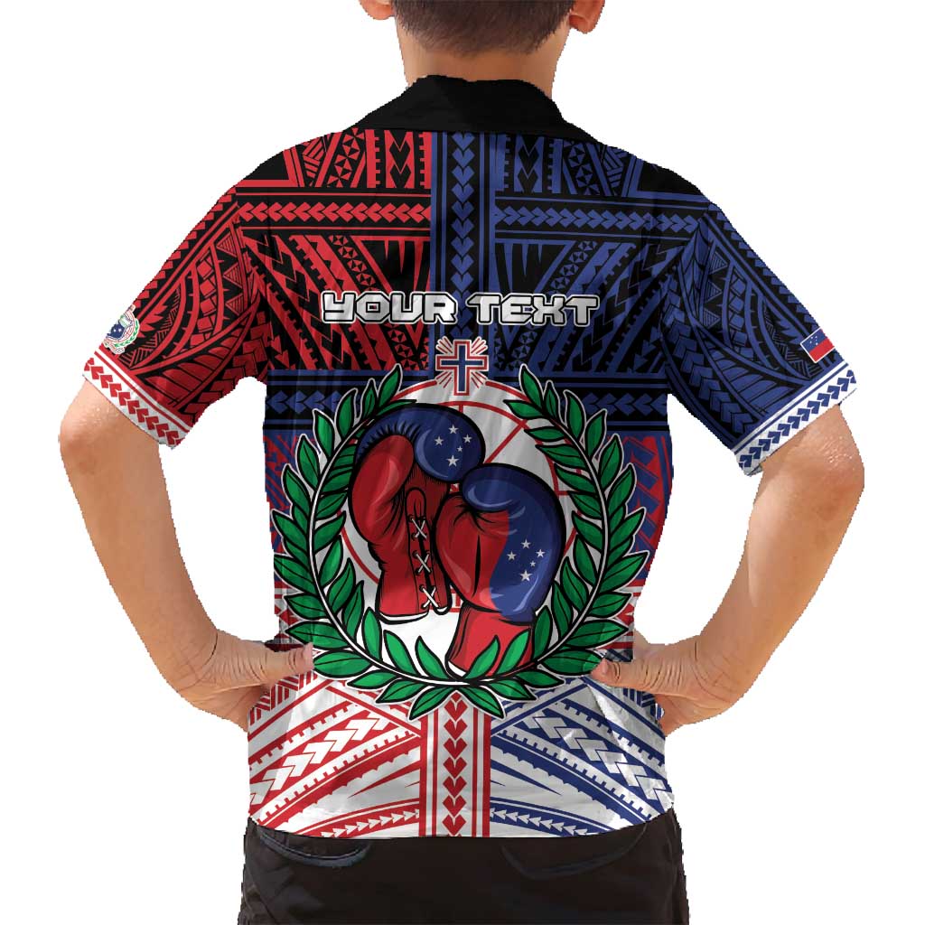 Personalised Samoa Boxing Family Matching Off Shoulder Maxi Dress and Hawaiian Shirt Samoan Boxer Funny Style DT05 - Polynesian Pride
