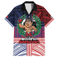 Personalised Samoa Boxing Family Matching Short Sleeve Bodycon Dress and Hawaiian Shirt Samoan Boxer Funny Style DT05 Dad's Shirt - Short Sleeve Red - Polynesian Pride