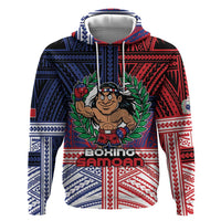 Personalised Samoa Boxing Hoodie Samoan Boxer Funny Style - Polynesian Pride