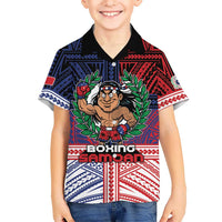 Personalised Samoa Boxing Kid Hawaiian Shirt Samoan Boxer Funny Style DT05 Kid Red - Polynesian Pride