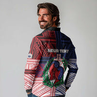 Personalised Samoa Boxing Long Sleeve Polo Shirt Samoan Boxer Funny Style - Polynesian Pride
