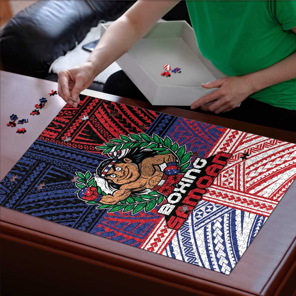 Samoa Boxing Puzzle Samoan Boxer Funny Style - Polynesian Pride