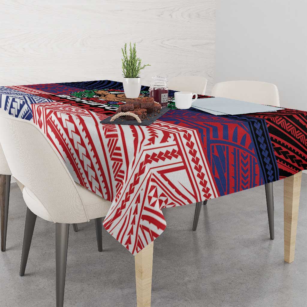 Samoa Boxing Tablecloth Samoan Boxer Funny Style - Polynesian Pride