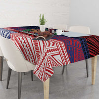 Samoa Boxing Tablecloth Samoan Boxer Funny Style - Polynesian Pride