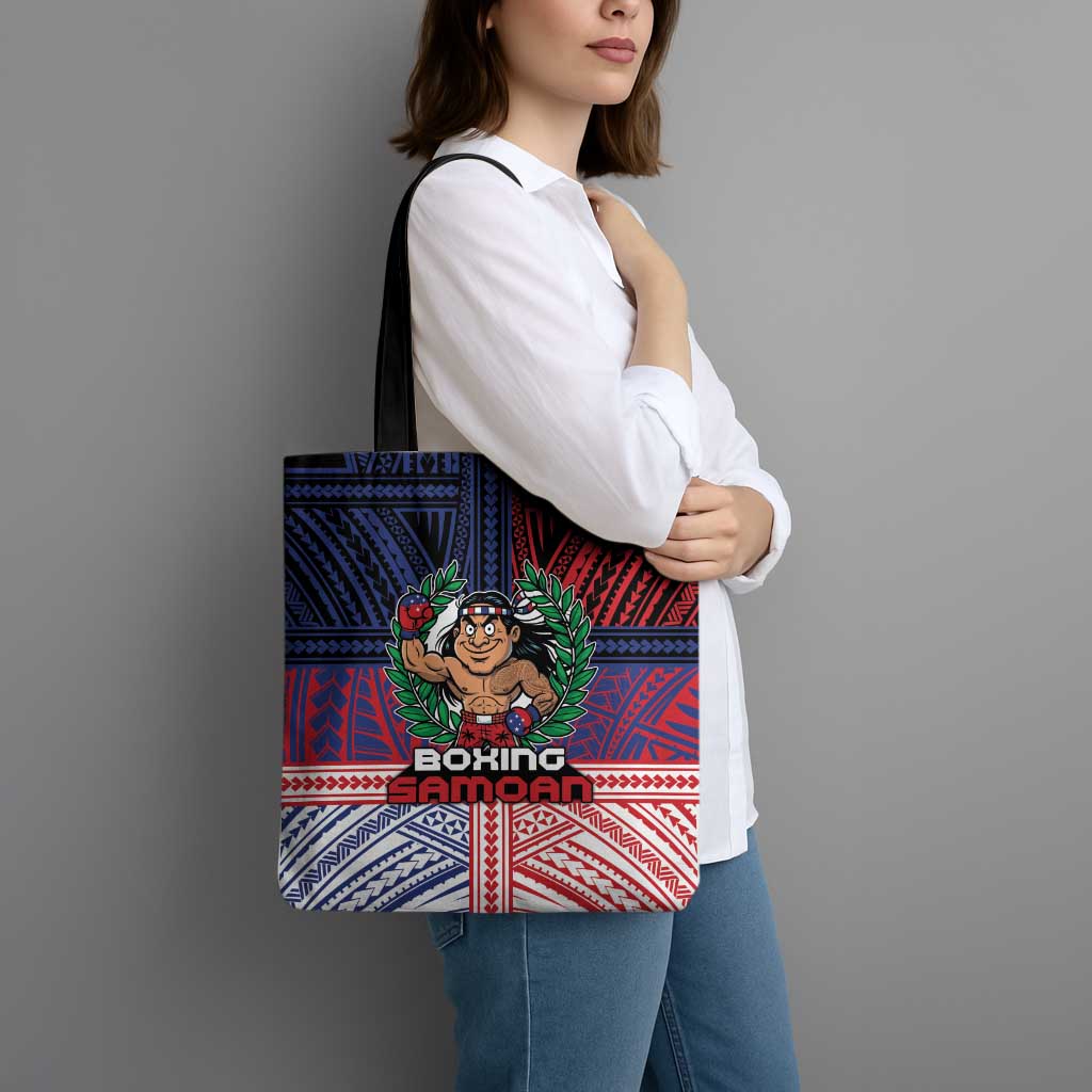 Samoa Boxing Tote Bag Samoan Boxer Funny Style - Polynesian Pride