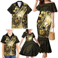 Personalised Niue Family Matching Mermaid Dress and Hawaiian Shirt Niuean Crab Waves Style DT05 - Polynesian Pride