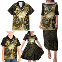 Personalised Niue Family Matching Puletasi and Hawaiian Shirt Niuean Crab Waves Style DT05 - Polynesian Pride