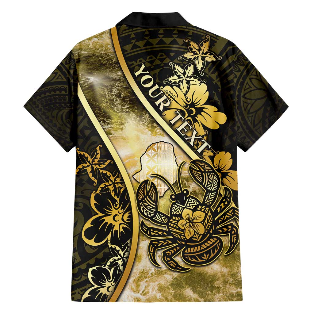 Personalised Niue Family Matching Tank Maxi Dress and Hawaiian Shirt Niuean Crab Waves Style DT05 - Polynesian Pride