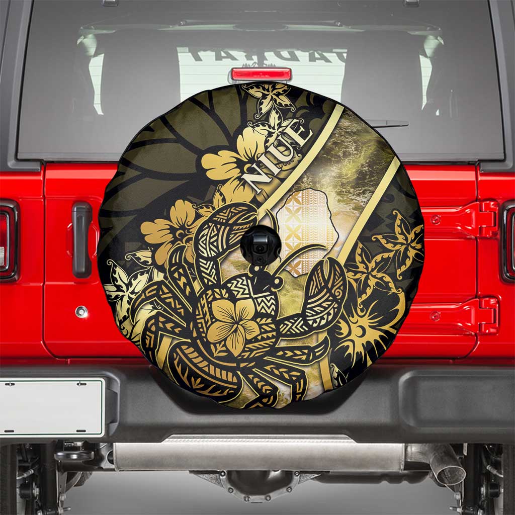 Niue Spare Tire Cover Niuean Crab Waves Style DT05 - Polynesian Pride