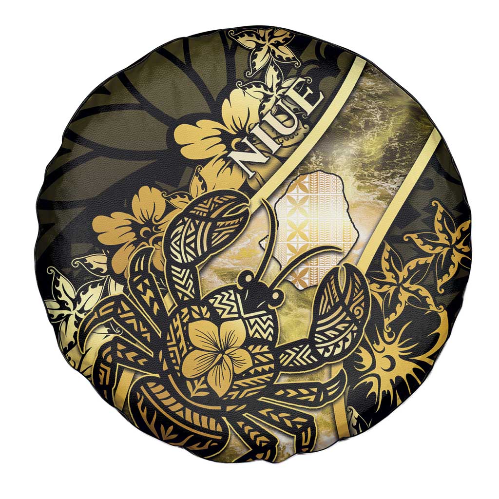 Niue Spare Tire Cover Niuean Crab Waves Style DT05 - Polynesian Pride