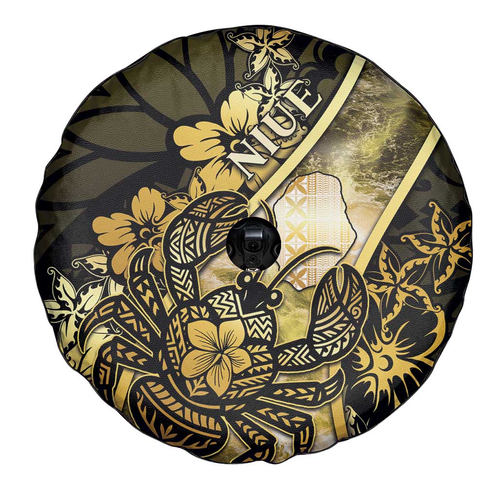 Niue Spare Tire Cover Niuean Crab Waves Style DT05 - Polynesian Pride