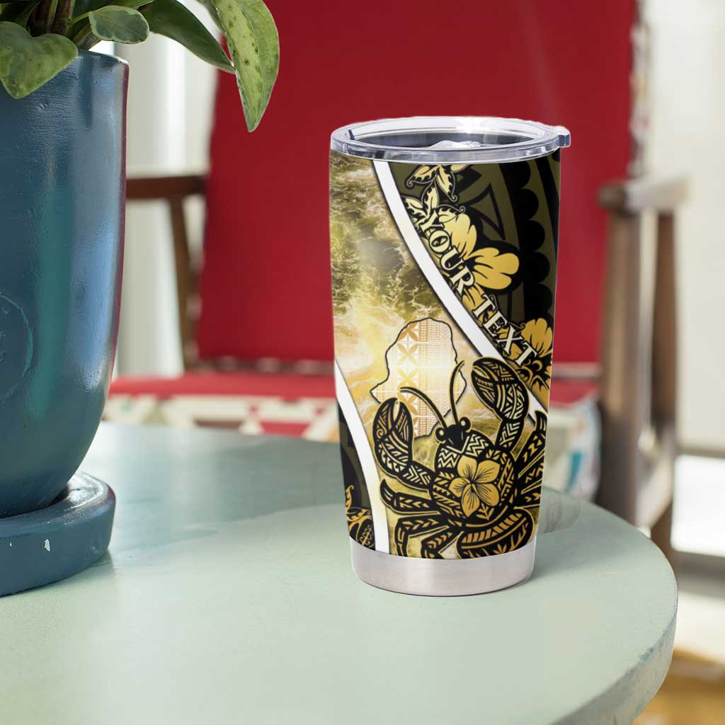 Personalised Niue Tumbler Cup Niuean Crab Waves Style DT05 - Polynesian Pride