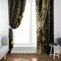 Niue Window Curtain Niuean Crab Waves Style