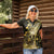 Personalised Niue Women Polo Shirt Niuean Crab Waves Style