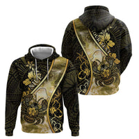 Personalised Niue Zip Hoodie Niuean Crab Waves Style DT05 - Polynesian Pride