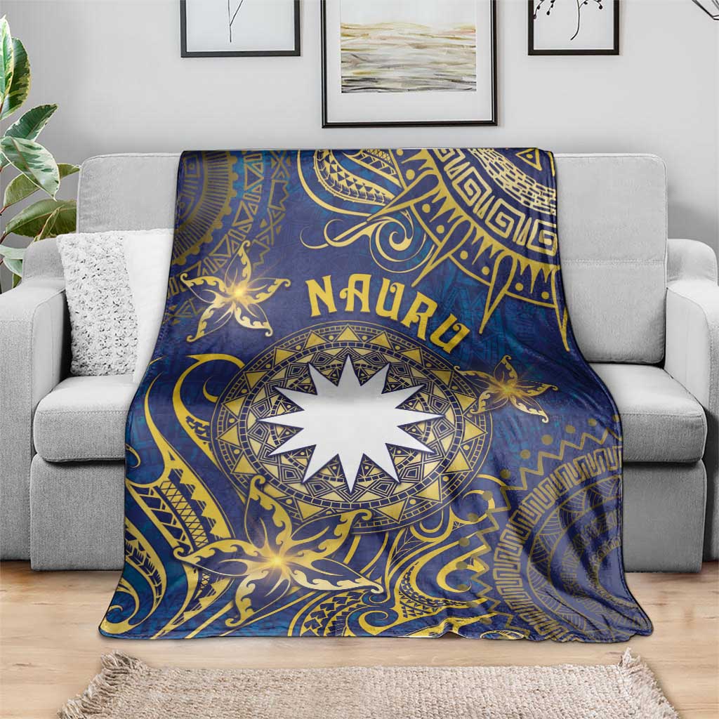 Nauru Blanket Hibiscus Polynesian Tribal Pattern