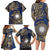 Personalised Nauru Family Matching Long Sleeve Bodycon Dress and Hawaiian Shirt Hibiscus Polynesian Tribal Pattern
