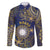 Personalised Nauru Family Matching Long Sleeve Bodycon Dress and Hawaiian Shirt Hibiscus Polynesian Tribal Pattern